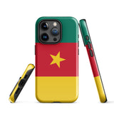 Funda para iPhone 15, 14, 13, 12 y 11 Pro Max Plus Mini con bandera de Camerún Ideas de regalo Mapa del país Horizonte Regalo Recuerdo de viaje