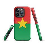 Funda para iPhone 15, 14, 13, 12, 11 Pro Max Plus Mini con bandera de Burkina Faso, regalo de recuerdo de viaje
