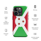 Funda para iPhone 15, 14, 13, 12, 11 Pro Max Plus Mini con bandera de Burundi, regalo de recuerdo de viaje