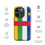 Funda para iPhone 15, 14, 13, 12, 11 Pro Max Plus Mini con bandera de la República Centroafricana, regalo de recuerdo de viaje