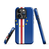 Cabo Verde Verdean Flagge iPhone Fall 15 14 13 12 11 Pro Max Plus Mini Geschenk Reise Souvenir