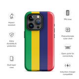 Funda para iPhone 15, 14, 13, 12, 11 Pro Max Plus Mini con bandera de Mauricio, regalo de recuerdo de viaje