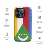 Funda para iPhone 15, 14, 13, 12, 11 Pro Max Plus Mini con bandera de Comoras, regalo de recuerdo de viaje