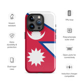 Nepal Nepalese Flag iPhone Case 15 14 13 12 11 Pro Max Plus Mini Gift Travel Souvenir