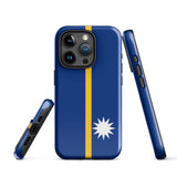 Funda para iPhone 15, 14, 13, 12, 11 Pro Max Plus Mini con la bandera de Nauru, regalo de recuerdo de viaje