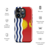 Funda para iPhone 15, 14, 13, 12, 11 Pro Max Plus Mini con bandera de Kiribati, regalo de recuerdo de viaje