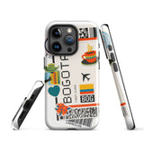 Bogota Colombia Colombian Flag iPhone Case 15 14 13 12 11 Pro Max Plus Mini Travel Souvenir Tourist Beach Lover Food Patriot Gifts