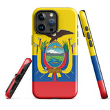 Ecuador Ecuadorianische Flagge iPhone 15 14 13 12 11 Pro Max Plus Mini Handyhülle iPhone Robuste Schutzhülle