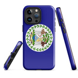 Belice Funda para iPhone con la bandera de Belice 15, 14, 13, 12, 11 Pro Max Plus Mini Ideas de regalo Mapa del país Horizonte Regalo para ella Ideas para él Recuerdo de viaje