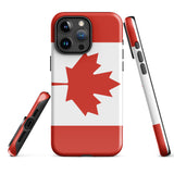 Funda para iPhone 15, 14, 13, 12 y 11 Pro Max Plus Mini con bandera canadiense Ideas para regalos Mapa del país Horizonte Regalo para ella Ideas para él Recuerdo de viaje