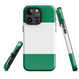 Funda para iPhone 15, 14, 13, 12 y 11 Pro Max Plus Mini con bandera de Nigeria Ideas para regalos Mapa del país Horizonte Regalo para ella Ideas para él Recuerdo de viaje
