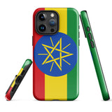 Funda para iPhone 15, 14, 13, 12 y 11 Pro Max Plus Mini con bandera de Etiopía Ideas para regalos Mapa del país Horizonte Regalo para ella Ideas para él Recuerdo de viaje
