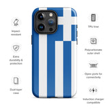 Funda para iPhone 15, 14, 13, 12, 11 Pro Max Plus Mini con bandera griega, regalo de recuerdo de viaje