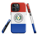 Funda para iPhone 15, 14, 13, 12 y 11 Pro Max Plus Mini con bandera de Paraguay Ideas para regalos Mapa del país Horizonte Regalo para ella Ideas para él Recuerdo de viaje