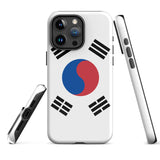 Funda para iPhone 15, 14, 13, 12 y 11 Pro Max Plus Mini con bandera de Corea del Sur Ideas para regalos Mapa del país Horizonte Regalo para ella Ideas para él Recuerdo de viaje