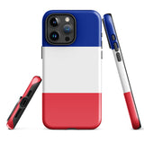 Funda para iPhone 15, 14, 13, 12 y 11 Pro Max Plus Mini con bandera francesa Ideas para regalos Mapa del país Horizonte Regalo para ella Ideas para él Recuerdo de viaje