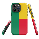 Funda para iPhone 15, 14, 13, 12, 11 Pro Max Plus Mini con bandera de Benín, regalo de recuerdo de viaje
