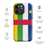 Funda para iPhone 15, 14, 13, 12, 11 Pro Max Plus Mini con bandera de la República Centroafricana, regalo de recuerdo de viaje