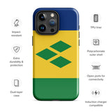 St. Vincent und die Grenadinen Flagge iPhone Hülle 15 14 13 12 11 Pro Max Plus Mini Geschenk Reise Souvenir