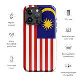 Funda para iPhone 15, 14, 13, 12, 11 Pro Max Plus Mini con bandera de Malasia, regalo de recuerdo de viaje