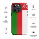 Funda para iPhone 15, 14, 13, 12, 11 Pro Max Plus Mini con bandera de Omán, regalo de recuerdo de viaje