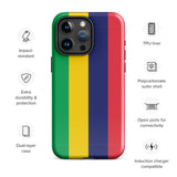 Funda para iPhone 15, 14, 13, 12, 11 Pro Max Plus Mini con bandera de Mauricio, regalo de recuerdo de viaje