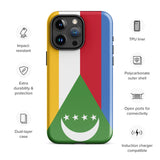 Funda para iPhone 15, 14, 13, 12, 11 Pro Max Plus Mini con bandera de Comoras, regalo de recuerdo de viaje