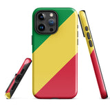 Funda para iPhone 15, 14, 13, 12, 11 Pro Max Plus Mini con bandera del Congo, regalo de recuerdo de viaje