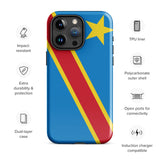 Funda para iPhone 15, 14, 13, 12, 11 Pro Max Plus Mini con la bandera de Kinshasa de la República Democrática del Congo, regalo de recuerdo de viaje