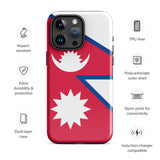 Nepal Nepalese Flag iPhone Case 15 14 13 12 11 Pro Max Plus Mini Gift Travel Souvenir
