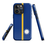 Funda para iPhone 15, 14, 13, 12, 11 Pro Max Plus Mini con la bandera de Nauru, regalo de recuerdo de viaje