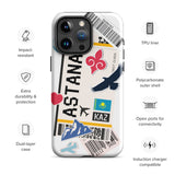 Funda para iPhone 15, 14, 13, 12, 11 Pro Max Plus Mini, regalo de recuerdo de viaje, bandera de Kazajstán de Astana