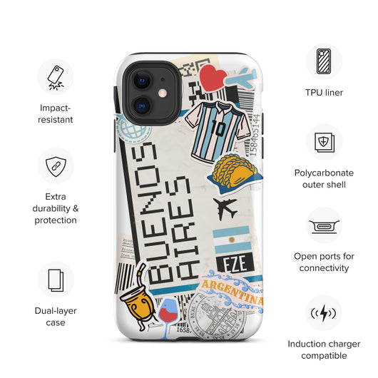 Buenos Aires Argentina Argentinian  iPhone 14 13 12 11 Pro Max Plus Mini Phone Case iPhone X XS XR SE 7 8