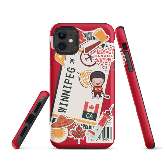Winnipeg Manitoba Canada Canadian iPhone 13 12 11 Pro Max Mini Phone Case iPhone XS  XR SE 7 8 Plus Pro Max Mini Phone Case