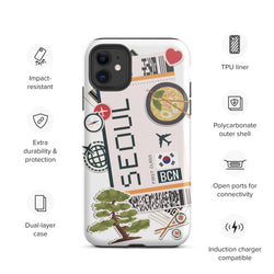 Seoul South Korea korean  iPhone 14 13 12 11 Pro Max Plus Mini Phone Case iPhone Tough Rugged Protective iPhone case