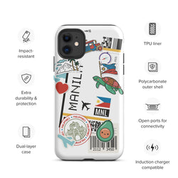 Manila Philippinen Jollibee Filipino Flagge iPhone 14 13 12 11 Pro Max Plus Mini Handyhülle iPhone Robuste Schutzhülle