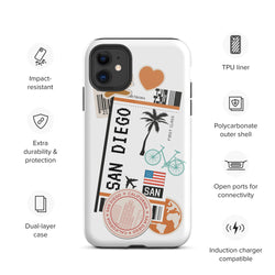 San Diego California Cali Surf Beach iPhone 14 13 12 11 Pro Max Plus Mini Handyhülle iPhone Robuste Schutzhülle