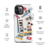 Miami Beach Florida iPhone 14 13 12 11 Pro Max Plus Mini Phone Case iPhone Tough Rugged Protective iPhone case