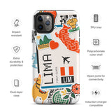 Lima Peru Peruvian  iPhone 14 13 12 11 Pro Max Plus Mini Phone Case iPhone X XS XR SE 7 8