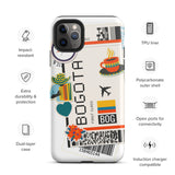 Bogota Colombia Colombian Flag iPhone Case 15 14 13 12 11 Pro Max Plus Mini Travel Souvenir Tourist Beach Lover Food Patriot Gifts