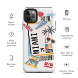 Miami Beach Florida iPhone 14 13 12 11 Pro Max Plus Mini Phone Case iPhone Tough Rugged Protective iPhone case