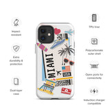 Miami Beach Florida iPhone 14 13 12 11 Pro Max Plus Mini Phone Case iPhone Tough Rugged Protective iPhone case