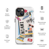 Miami Beach Florida iPhone 14 13 12 11 Pro Max Plus Mini Phone Case iPhone Tough Rugged Protective iPhone case