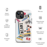 Miami Beach Florida iPhone 14 13 12 11 Pro Max Plus Mini Phone Case iPhone Tough Rugged Protective iPhone case