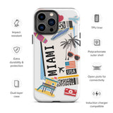 Miami Beach Florida iPhone 14 13 12 11 Pro Max Plus Mini Phone Case iPhone Tough Rugged Protective iPhone case
