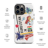 Kudistan Kurdish Kurd  iPhone 14 13 12 11 Pro Max Plus Mini Phone Case iPhone Tough Rugged Protective iPhone case