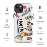 Miami Beach Florida iPhone 14 13 12 11 Pro Max Plus Mini Phone Case iPhone Tough Rugged Protective iPhone case
