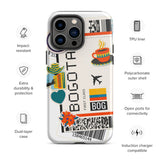 Bogota Colombia Colombian Flag iPhone Case 15 14 13 12 11 Pro Max Plus Mini Travel Souvenir Tourist Beach Lover Food Patriot Gifts