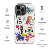 Kudistan Kurdish Kurd  iPhone 14 13 12 11 Pro Max Plus Mini Phone Case iPhone Tough Rugged Protective iPhone case