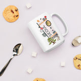 Seoul South Korea korean Coffee Mug White Glossy Cup Personalized Custom City Name
